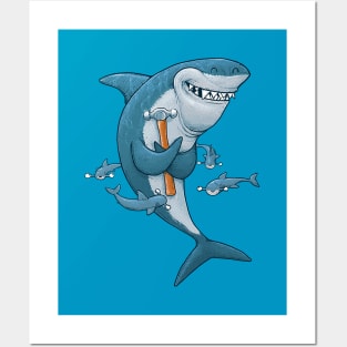 Family Shark Posters and Art